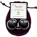 Kegel Exercisers 2-pcs Set, Undrilled,1.2' Diameter, Black Obsidian Gemstone, for Kegel Exercises to Train and Strengthen Pelvic Floor Muscles to Counter Urine Incontinence