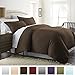 ienjoy Home Soft Brushed Microfiber Duver Cover Set, Queen, Chocolate
