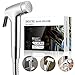 VOVA Handheld Shattaf Bidet Sprayer For Toilet, Cloth Diaper Sprayer,Toilet Shower with T-valve,Bum Gun Hand Bidet - ABS White Chrome (Bidet C)