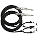 ITATOO 2pcs Tattoo Clip Cords Silicone Soft 5.9 Feet 1.8M Tattoo Clip Cord for Tattoo Machine Tattoo Power Supply Tattoo Wire Black