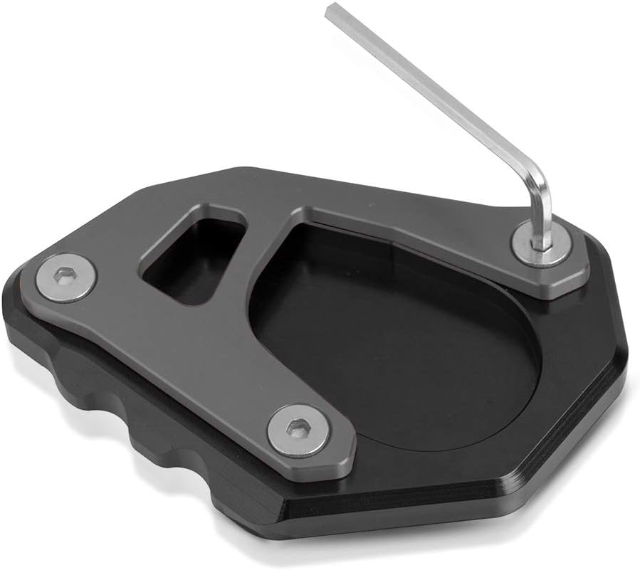 DONXIANFENG Motorcycle Side Stand Pad Plate Kickstand Enlarger Support Extension Fit KTM 790 Adventure R 2019-2020 790 Adventure S 790 Adv (Color : Gray black)