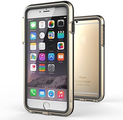 [BRIC+] XTREME Water Resistant and Bulletproof, Aircraft-Grade Aluminum Case, Armor for iPhone 6 Plus - Gold Black