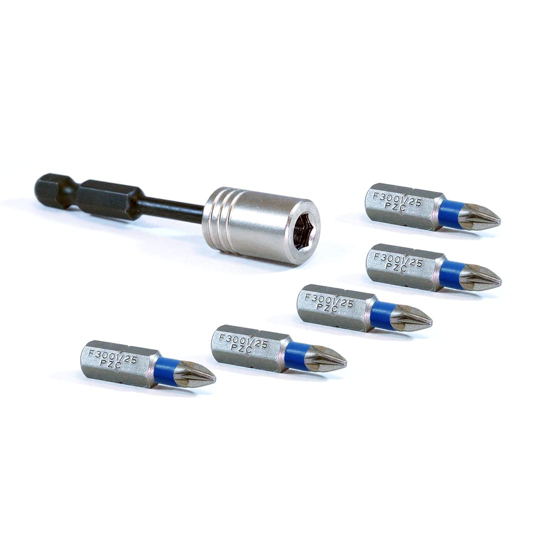 VESSEL 6 Piece Set, Bits and Torsion Bit Holder E6, 3, PZ1