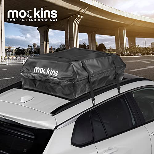 Mockins 15 Cubic Feet Rooftop Cargo Bag Set 44"x34"x18" Car Roof