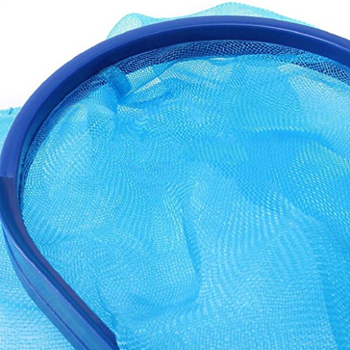 Pool Leaf Net, Leewa Skimmer Leaf Rake Mesh Net for Removing Swimming Pool Leaves and Debris (Blue, 41.5X17.5X34cm)