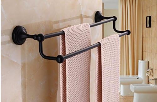 GBHNJ Bathroom 40Cm Double Layer Black Double Rod Towel Bars Do Not Need To Punch