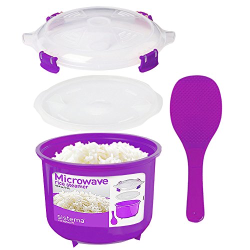 Sistema Steamers Microwave Cookware Rice Set With Lids Large