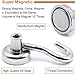 Heavy Duty Magnetic Hooks, Strong Neodymium Magnet Hook for Home, Kitchen, Workplace, Office and Garage, Pack of 15