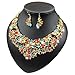 Women Alloy Crystal Necklace and Earring Set Wedding Jewelry Rhinestone Necklace
