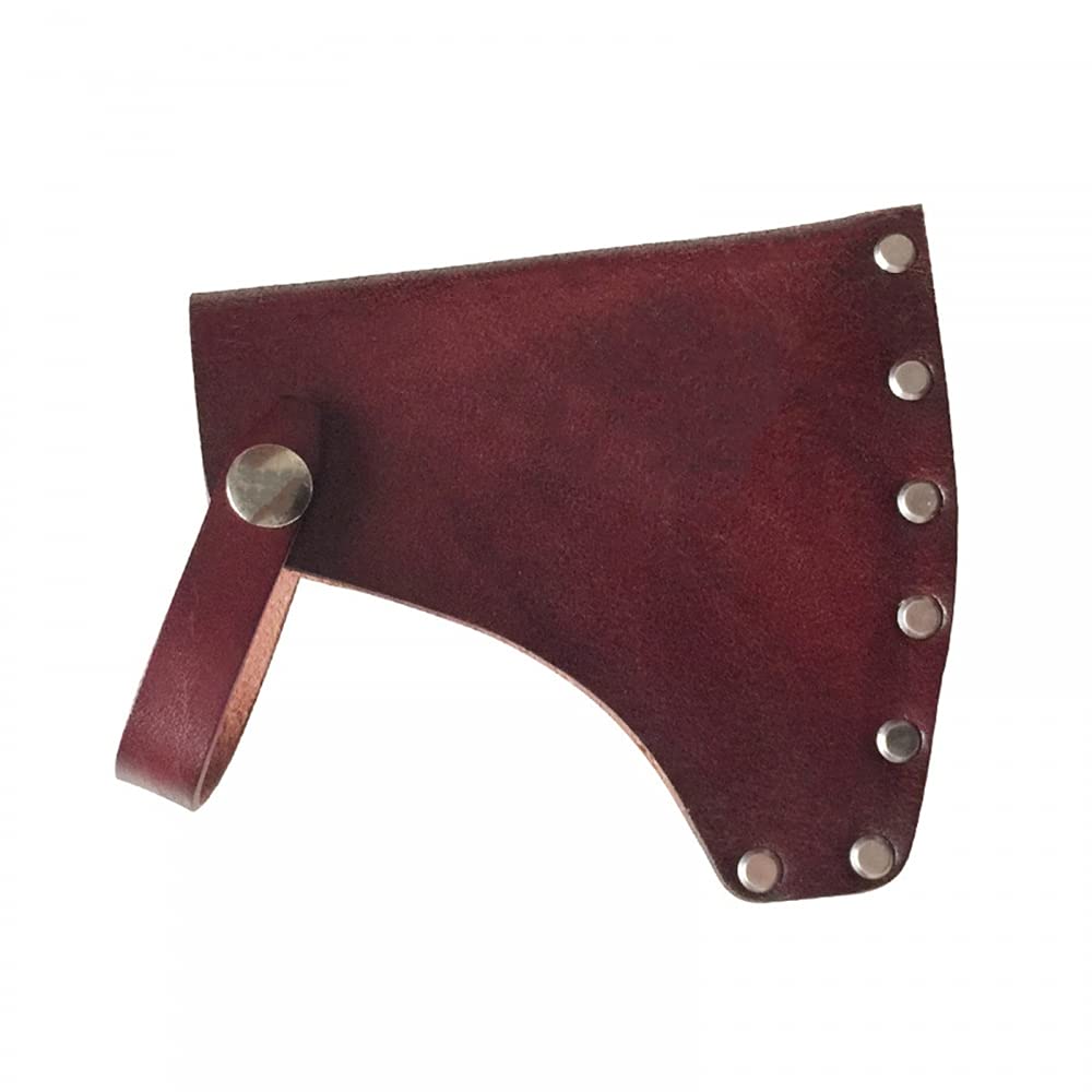 Leather Axe Sheath,Axe Blade Cover ​Adjustable Hatchet Protectors Case Cover With Belt Loops for Lumberjack Outdoors Work Essentials,up To 4 Inches Axes Head (not Include Axes)