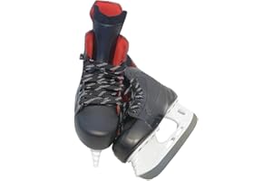 Blackout Ice Hockey Skates - Senior Recreational Skate - Patin A Glace - Lightweight Heat Moldable - with Steel, Ready Out of