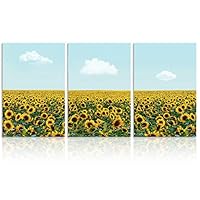 3 Piece Canvas Wall Art Sunflower Canvas Prints Home Artwork Decoration for Living Room,Bedroom - 16