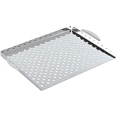 Nordic Ware Naturals Perforated Grill Topper, Aluminum, 14.3 x 11.4 Cooking Surface