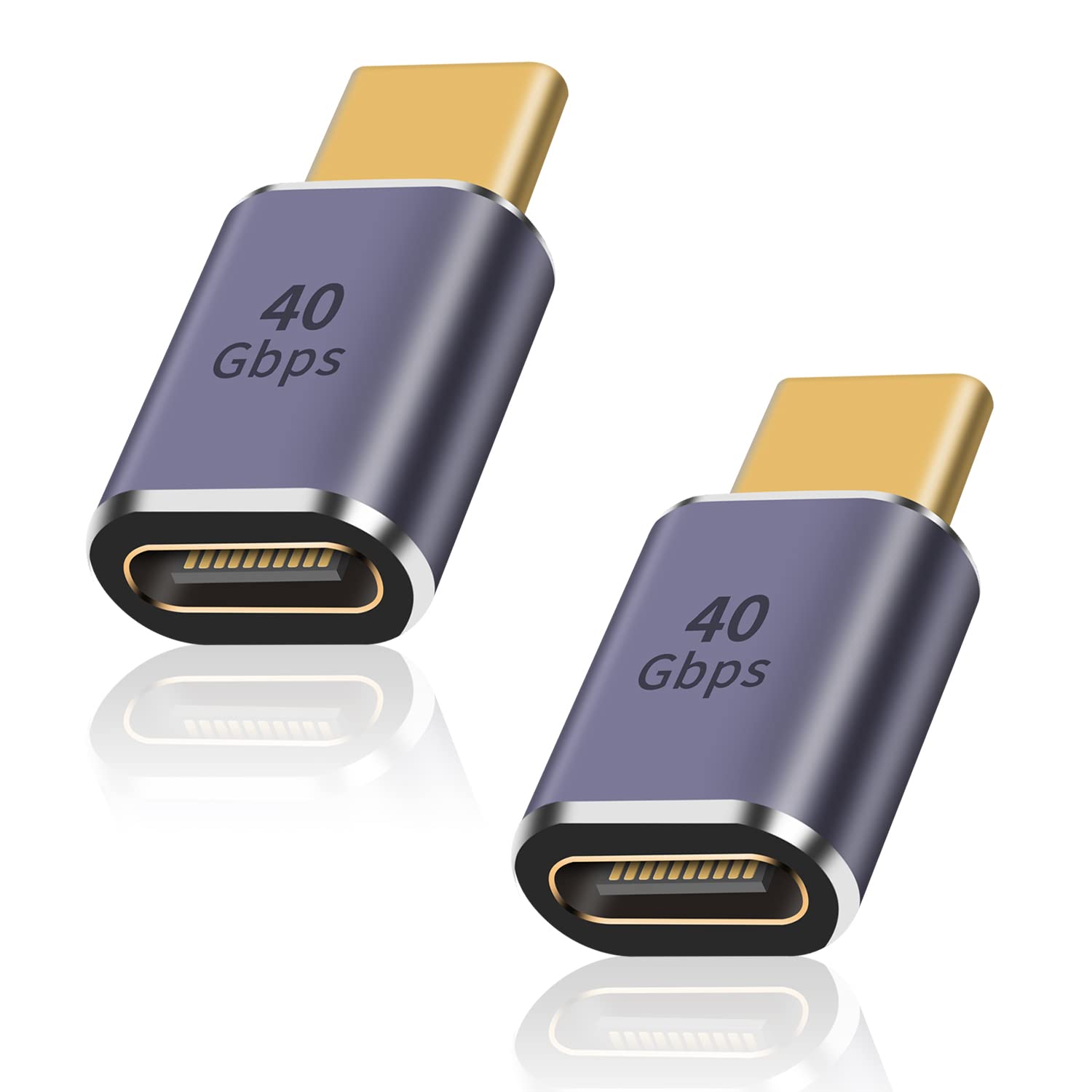 Duttek 8K USB C Adapter 40Gbps, USB4 Adapter, USB C Male to Female Supports 8k@60HZ and 100W fast charging,Compatible with Thunderbolt 3/4 and with USB Type C interface devices (2 pack)