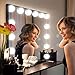 Nitin Hollywood Vanity Mirror with Lights, Black Lighted Makeup Mirror with 14 Bulbs, Tabletop or Wall Mounted Vanity Mirror for Bedroom Dressing Room (Black)
