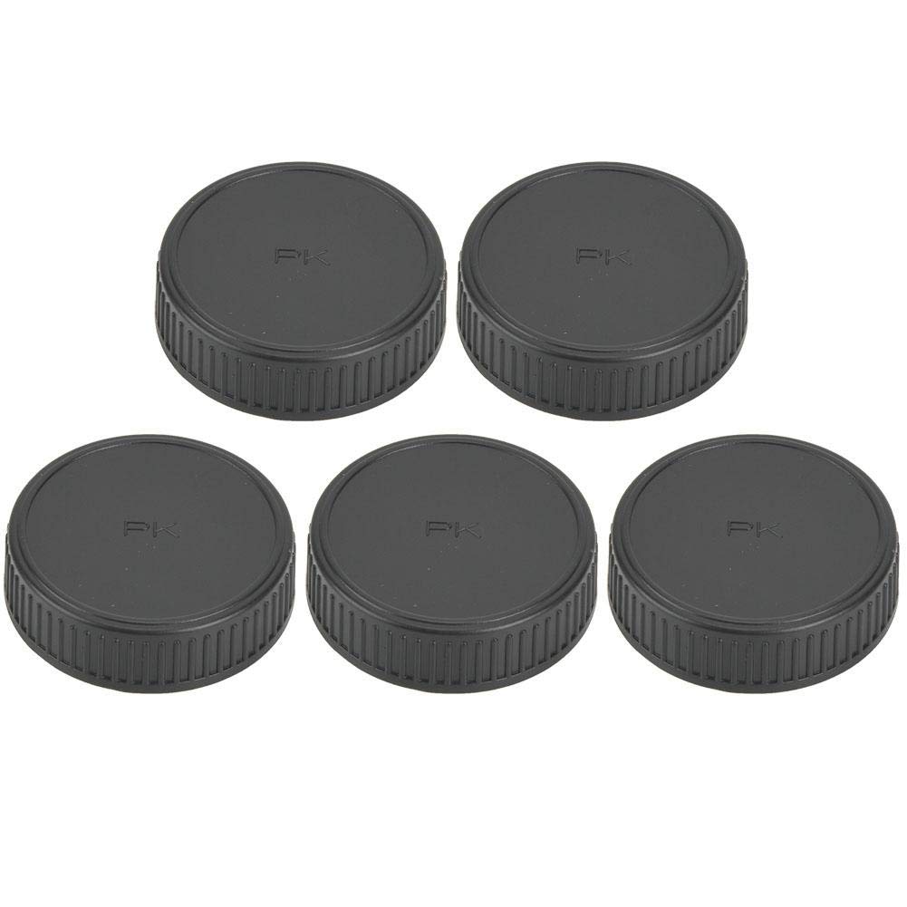 Entatial Lens Rear Cap 5PCS Camera Lens Cap Plastic Rear Cap Portable Protective Cover Fits for PK Mount SLR Camera Lens Lens Protective Cover and Wear-resistant