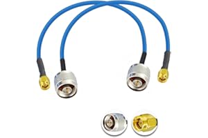 POBADY 2PCS SMA Male to N Type Male RF Coaxial Cable N Type RF Coax Pigtail Cable 12" /30CM RG402 SMA Male 50 Ohm Low Loss Ex