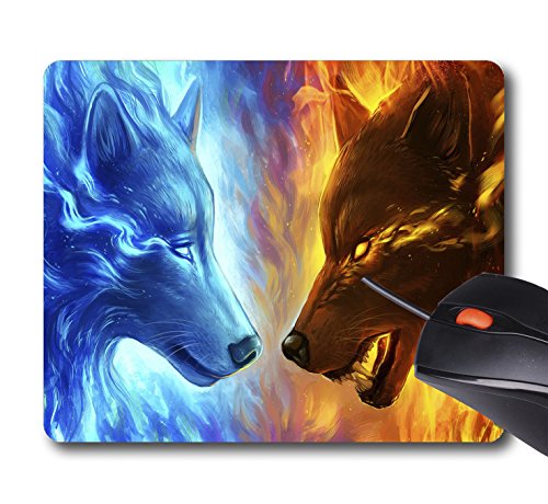 AOFFLY JoJoesArt - Fire And Ice - Non-Slip Rubber Mousepad Gaming Mouse Pad
