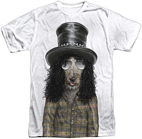 Pets Rock Humorous Funny Pet Apparel Slash Dog Adult Front Print T-Shirt