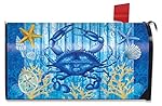 Blue Crab Welcome Summer Mailbox Cover Nautical Seashells Starfish Standard