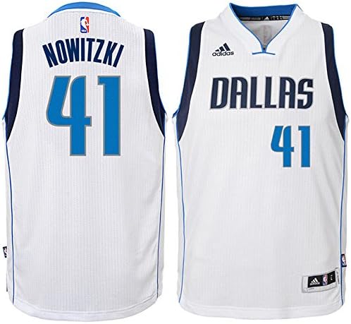41 Dirk Nowitzki For Youth Dallas Mavericks Road Swingman Jersey White color Size M