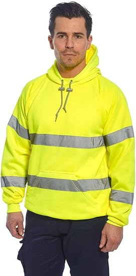 Amazon.com: Portwest Hi-Vis Sudadera con capucha Jersey Jersey Seguridad  Reflectante Ropa de Trabajo Caliente Superior ANSI 3: Clothing