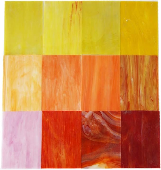 CHICSHIS 10 Sheets 4" x 6" Glass Mosaic Tiles for Crafts