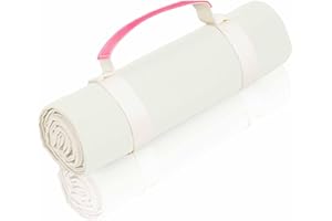 NOONOOJOOJOO 4’9” x 6’3” White Lightweight Water-Resistant Canvas Mat – Picnic, Outdoor, Beach, Park, Camping, Toy Mat