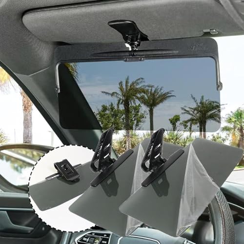 Sun Visor Extender For Cars, Uv400 Car Sun Visor Extension With Polycarbonate Lens And Side Sunshade, Protect From Glare, Uv Rays, Snow Blindness For Safe Driving, Universal For Car, Suv (A)