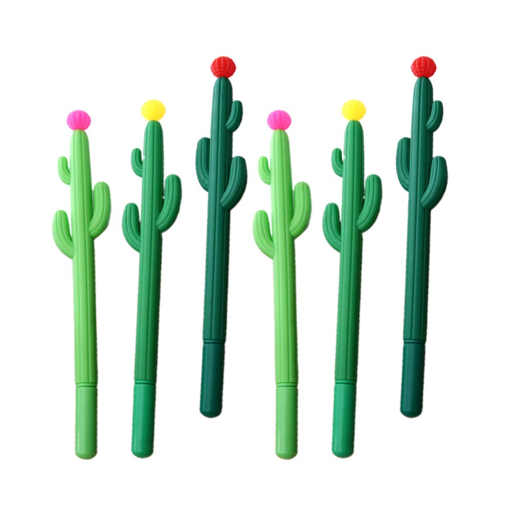 10pcs Cactus Pen Gel Pen Ink Sign in Creative s Party Favor Toy Rewards for Mexican Fiesta Cinco de Mayo Tropical Party (Random Color)