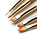 Makeup Eye Brush Set - 5 Pcs Bamboo Handle Soft Synthetic Eyeshadow Eyebrow Eyeliner Concelaer Blending Cosmetic Brushes