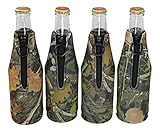 Beer Bottle Coolers Neoprene Collapsible Camo Set of 4
