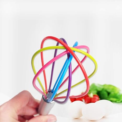 Vanvo Stainless Steel & Silicone Whisk 12', Kitchen Balloon Hand Stainless Whisk Set for Blending Whisking Beating Stirring b
