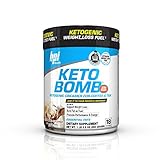 BPI Sports Keto Bomb Ketogenic Creamer for Coffee and Tea with MCT Oil, Saffron and Avocado Oil Powder to Support Weight Loss, Toasted Coconut, 18 Servings
