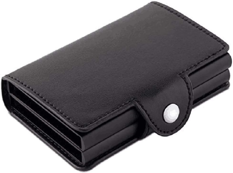 Coiol Twin Card Case Wallet Card Holder Genuine Leather with RFID Protecton for Men Women