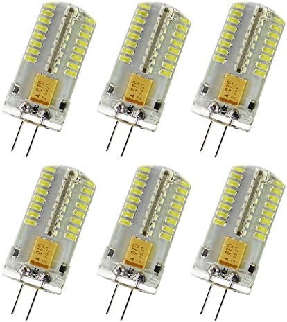 ECTOM G4 Bulb, Dimmable Light Bulbs 3W AC/DC 12V Daylight 6000K 25W T3 Halogen Replacement Bulbs for Under Counter Puck Ceiling Lighting(6-Pack)