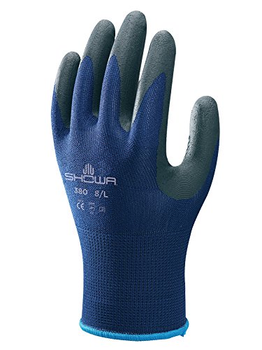 Showa Gloves SHO385-XL No.380 Foam Glove, Size: X-Large, Blue/black