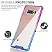 BAISRKE Galaxy Note 8 Case, Shock-Absorption TPU Soft Edge Bumper Anti-Scratch Rigid Slim Protective Cases Hard Plastic Back Cover for Samsung Galaxy Note 8 - Blue Purple Gradient