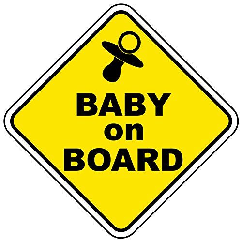 Baby On Board Vinyl Car Sticker Van Truck Bike Bumper Decal Safety Sign Caution Sign for New Parent and Baby