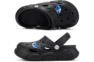 UPSOLO Boys Girls Clogs Kid's Garden Shoes Cute Cartoon Slides Sandals Slip-on Lightweight Indoor Outdoor Beach Water Shower Pool Slipper Children