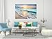Mi Alma 3D Removable Vinyl Wall Mural Stickers Vinyl Stickers Wall Art – Wide Variety of Tropical Beaches – Easy to Apply Simply Peel & Stick – Incomparably Durable Wallpaper Ocean Sunset