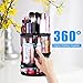 MOFIR Makeup Organizer 360 Degree Rotating, Adjustable Multi-Function Cosmetics Storage Box, Small Size Extra Large Capacity, Fits Different Sizes of Cosmetics
