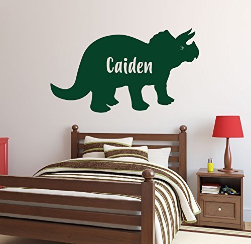 Amazon Com Custom Name Dinosaur Wall Decals Triceratops
