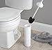 mDesign Toilet Bowl Brush and Holder for Bathroom Storage - White