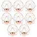 FLAMEER 8-Set Geometric Polished Tealight Candle Holder Table Top Centerpiece Weddings Events Parties Decor - Rose Gold
