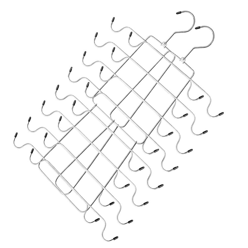 PRETYZOOM 2pcs Tank Tops Hanger Multi Layers Bra Organizer Metal Folding Space Saving Closet Hanger for Tank Top Cami Bras Bathing Suits Belts Ties Dress