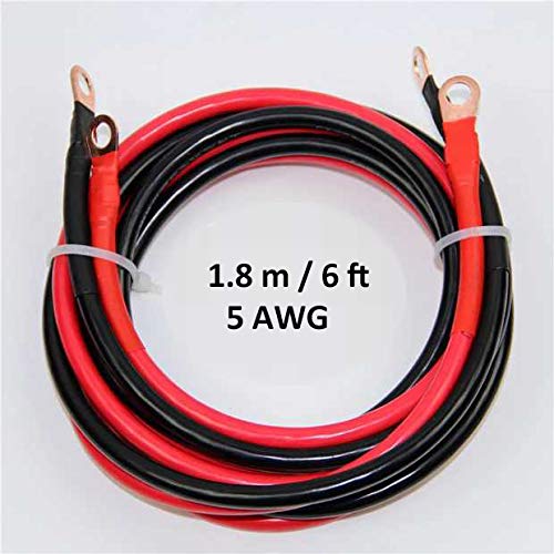 XYZ INVT Battery Cable Inverter Cable 5AWG 72inch / 6ft / 1.8m (1