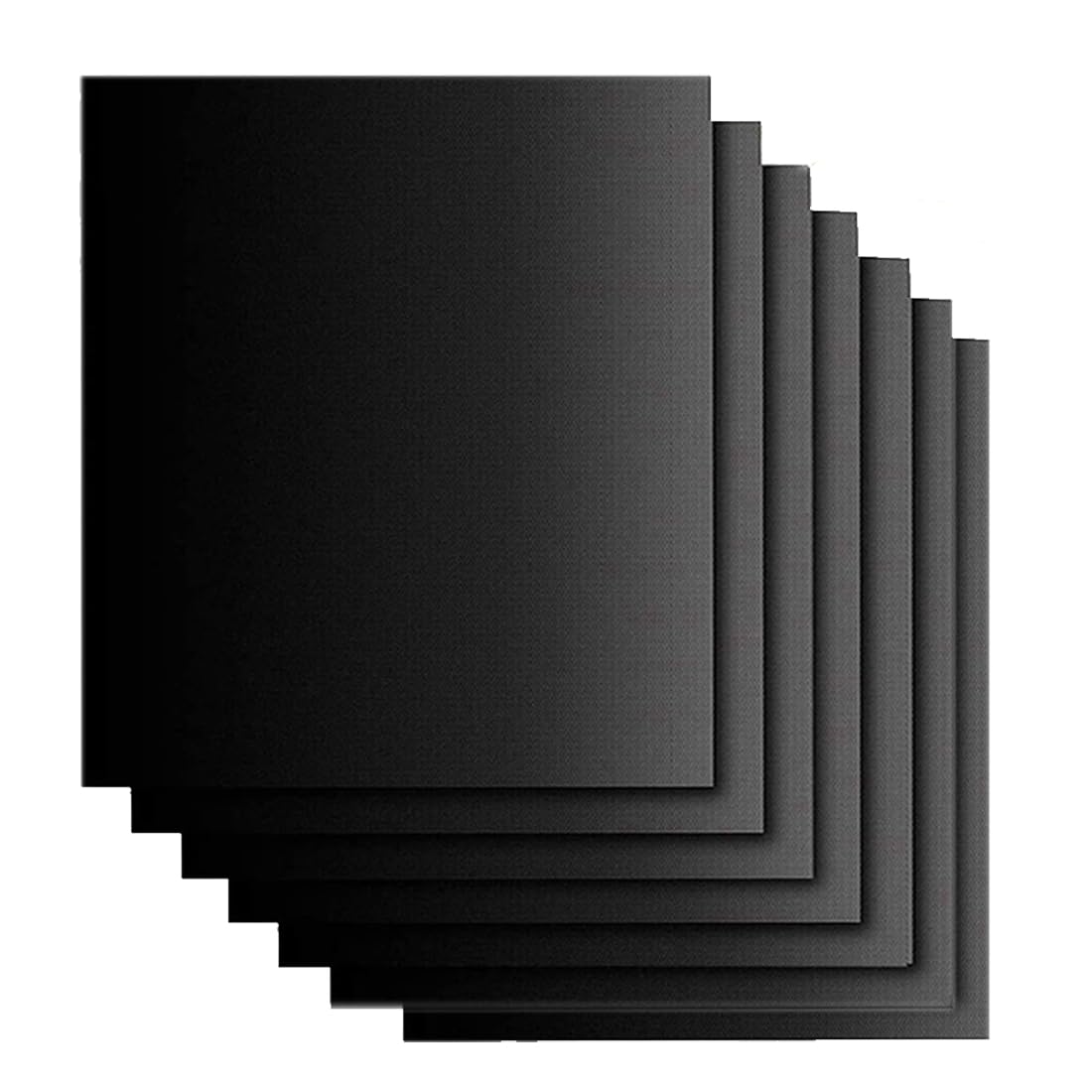 GQC BBQ Mats, Set of 6 BBQ Grill Mat Nonstick Reusable Barbecue Baking Mat Teflon BBQ Cooking Mats for Electric Grill Gas Charcoal BBQ, FDA-Approved, 15.75 * 13Inch, Black