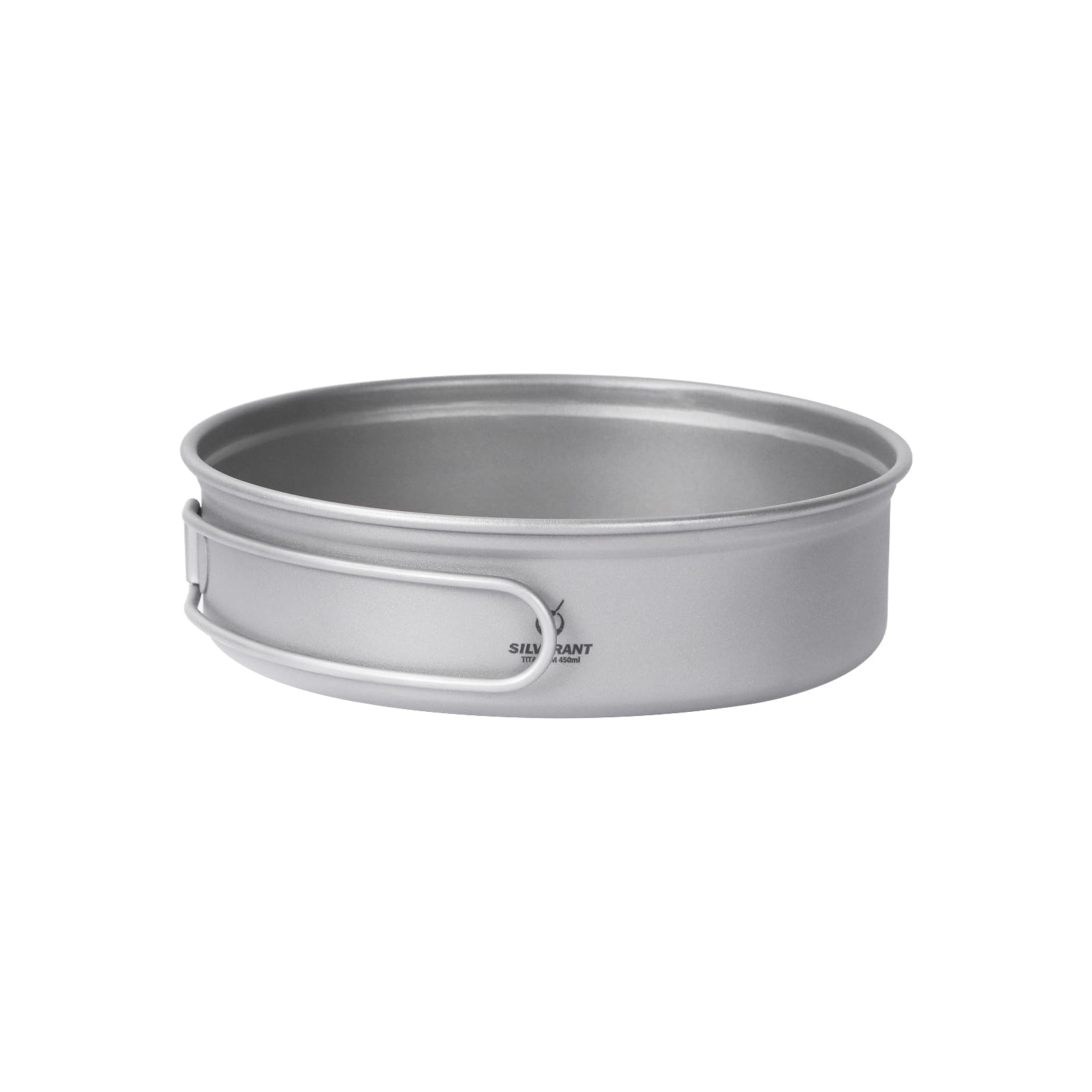 Photo 1 of SILVERANT Camping Plate Titanium Pan Dish Plate with Handle & Mesh Bag, Large Reuseable Ultralight Dinner Plate for Camping Outdoors Backpacking (450ML)