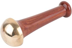 SOULGENIE HealthAndYoga™ BronzEase Kansa Foot Massager - Kansa Wand Ayurveda Benefits of Bronze - Massage Wand to Restore Luster Through Detoxification (Stick - Smooth)